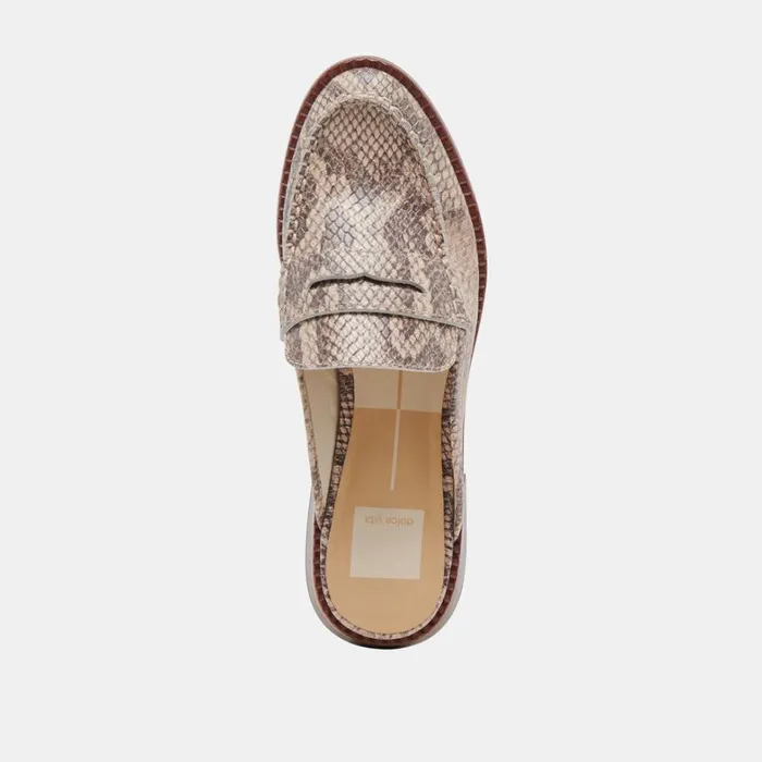 Flats and Loafers Women Dolce Vita Havan Loafers Sand Snake Embossed