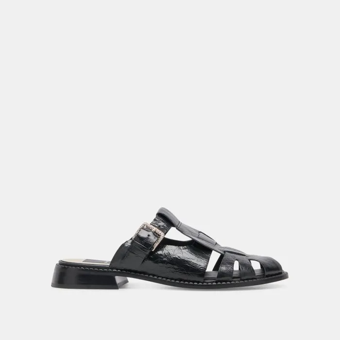 Flats and Loafers Women Dolce Vita Hippie Flats Midnight Crinkle Patent