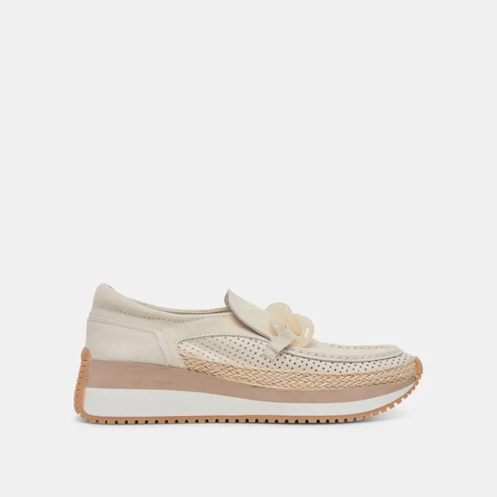 Flats and Loafers Women Dolce Vita Jadah Sneakers Ivory Nubuck