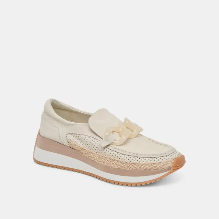 Flats and Loafers Women Dolce Vita Jadah Sneakers Ivory Nubuck