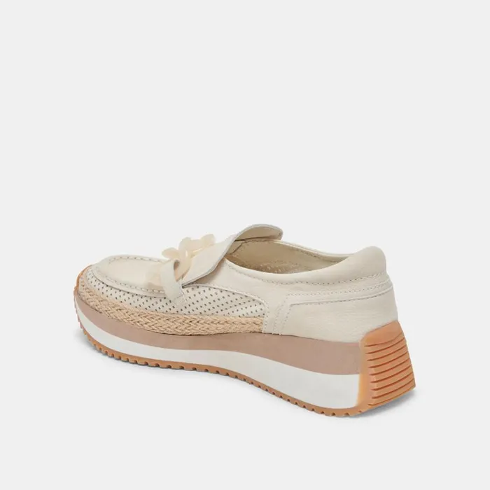 Flats and Loafers Women Dolce Vita Jadah Sneakers Ivory Nubuck