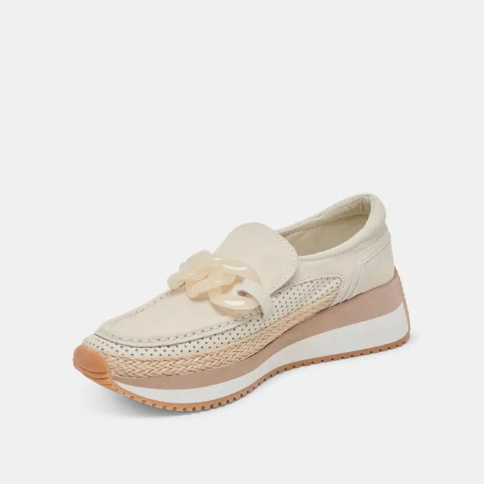 Flats and Loafers Women Dolce Vita Jadah Sneakers Ivory Nubuck