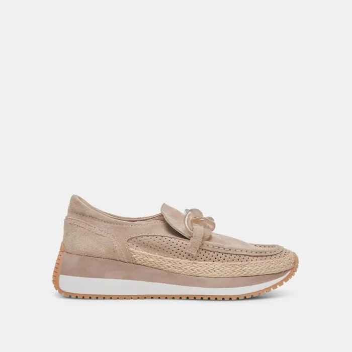 Flats and Loafers Women Dolce Vita Jadah Sneakers Taupe Suede