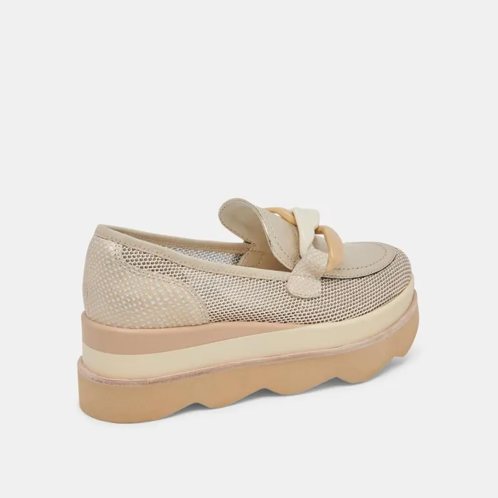 Flats and Loafers Women Dolce Vita Jaksen Sneakers Gold Mesh