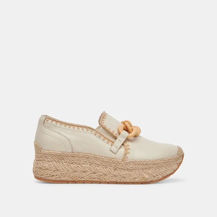 Flats and Loafers Women Dolce Vita Jhenee Espadrille Sneakers Ivory Leather