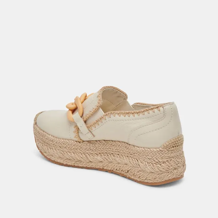 Flats and Loafers Women Dolce Vita Jhenee Espadrille Sneakers Ivory Leather