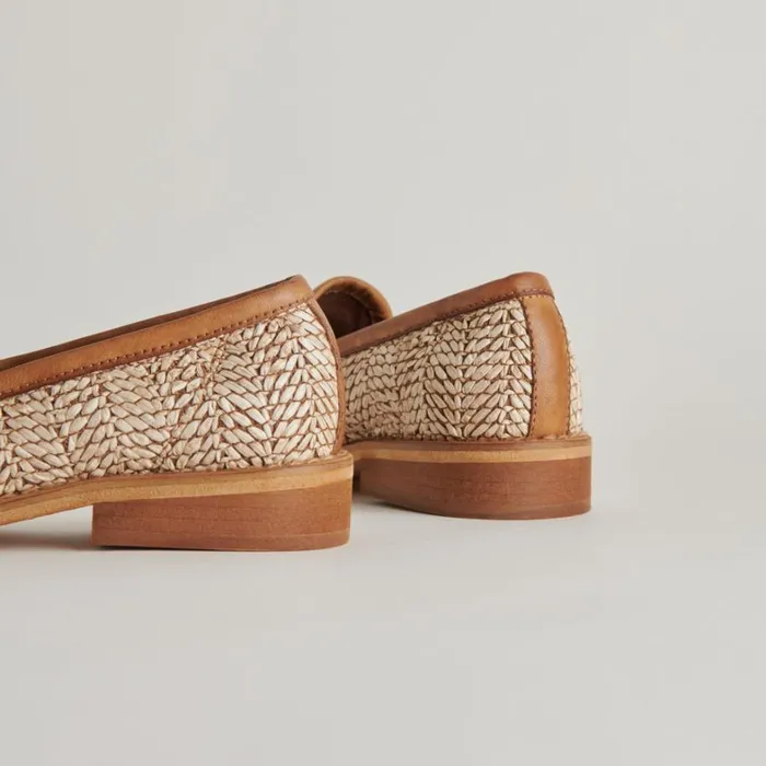 Flats and Loafers Women Dolce Vita Marina Loafers Brown Multi Raffia
