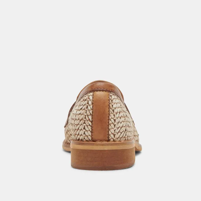 Flats and Loafers Women Dolce Vita Marina Loafers Brown Multi Raffia