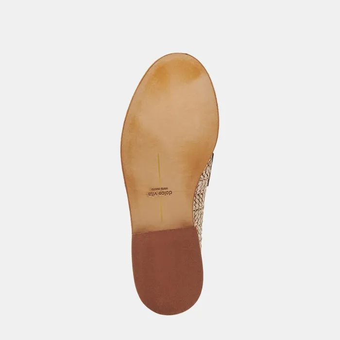 Flats and Loafers Women Dolce Vita Marina Loafers Brown Multi Raffia