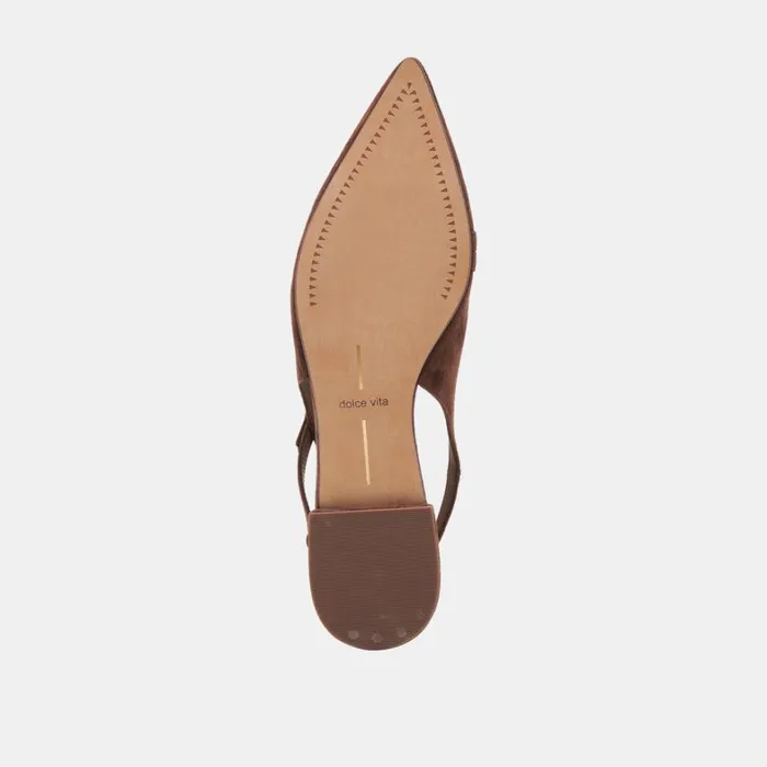 Flats and Loafers Women Dolce Vita Pamla Flats Dk Brown Suede