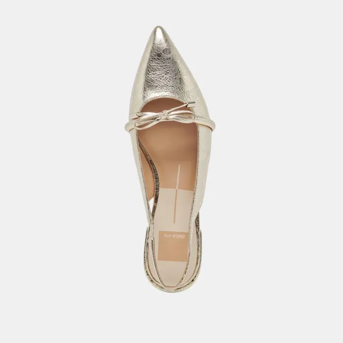 Flats and Loafers Women Dolce Vita Payge Flats Platinum Distressed Leather