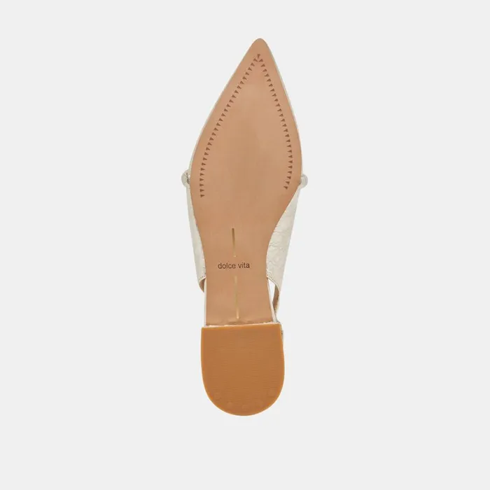Flats and Loafers Women Dolce Vita Payge Flats Platinum Distressed Leather