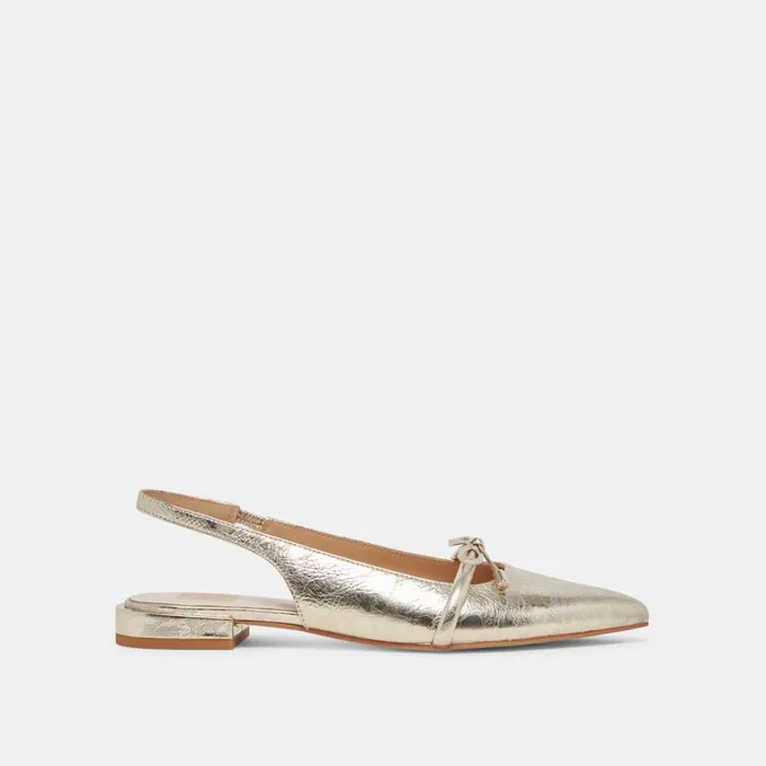 Flats and Loafers Women Dolce Vita Payge Flats Platinum Distressed Leather
