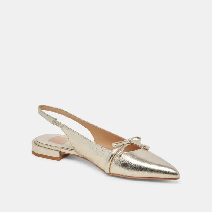 Flats and Loafers Women Dolce Vita Payge Flats Platinum Distressed Leather