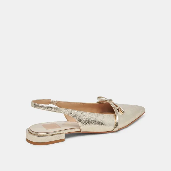 Flats and Loafers Women Dolce Vita Payge Flats Platinum Distressed Leather