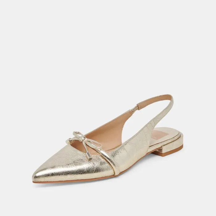 Flats and Loafers Women Dolce Vita Payge Flats Platinum Distressed Leather