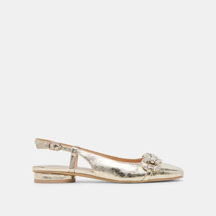Flats and Loafers Women Dolce Vita Ramano Flats Platinum Distressed Leather