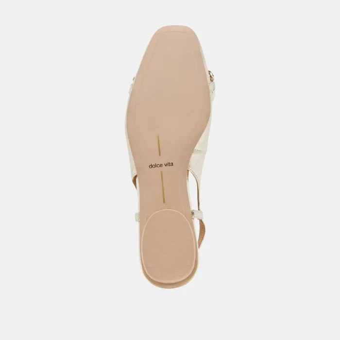 Flats and Loafers Women Dolce Vita Ramano Flats Platinum Distressed Leather
