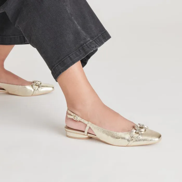Flats and Loafers Women Dolce Vita Ramano Flats Platinum Distressed Leather