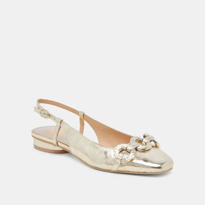 Flats and Loafers Women Dolce Vita Ramano Flats Platinum Distressed Leather