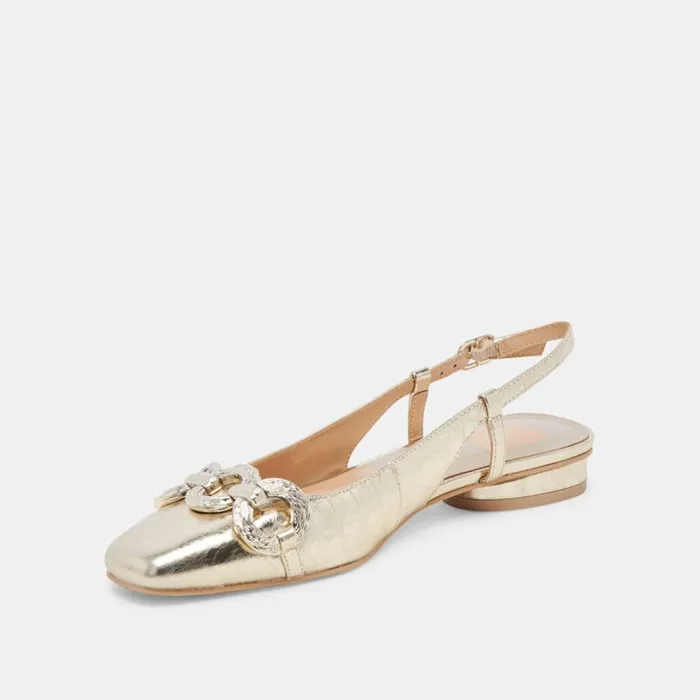 Flats and Loafers Women Dolce Vita Ramano Flats Platinum Distressed Leather
