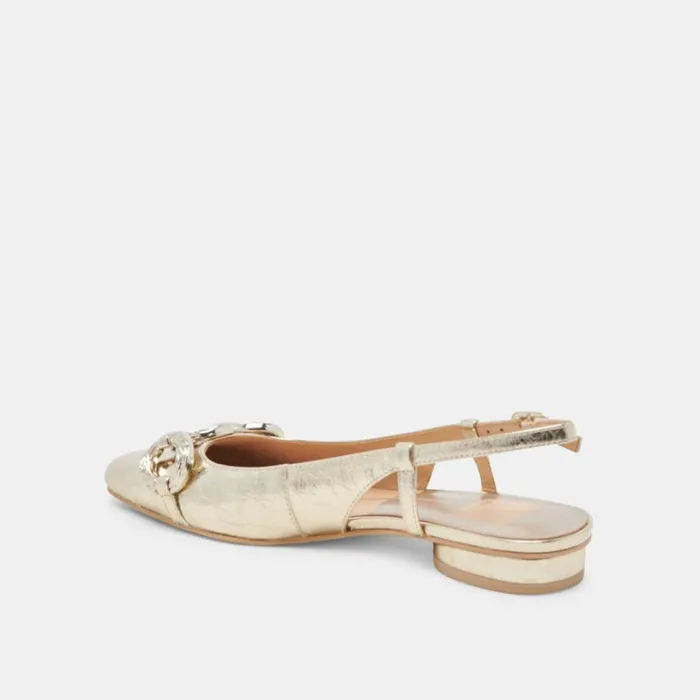 Flats and Loafers Women Dolce Vita Ramano Flats Platinum Distressed Leather
