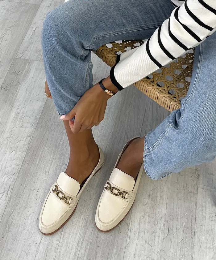 Flats and Loafers Women Dolce Vita Reign Flats Ivory Leather
