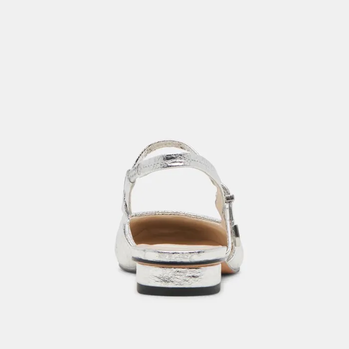 Flats and Loafers Women Dolce Vita Rianne Flats Silver Distressed Leather
