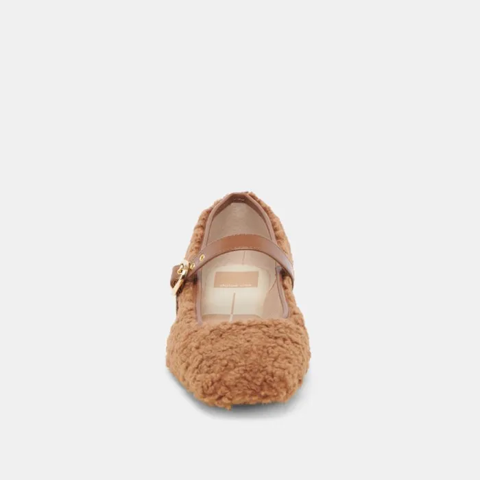 Flats and Loafers Women Dolce Vita Rodni Plush Ballet Flats Pecan Plush