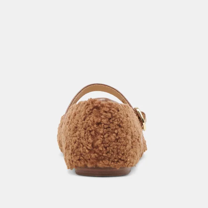Flats and Loafers Women Dolce Vita Rodni Plush Ballet Flats Pecan Plush