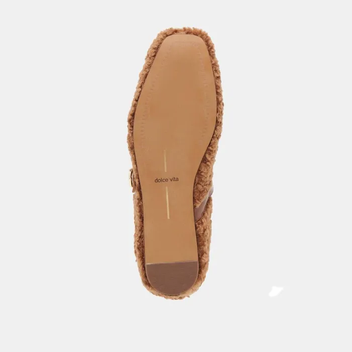 Flats and Loafers Women Dolce Vita Rodni Plush Ballet Flats Pecan Plush