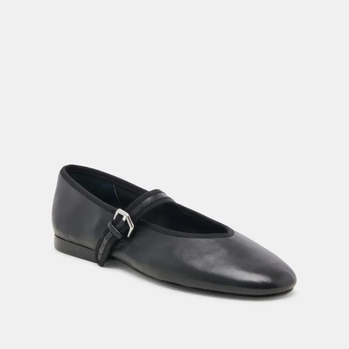 Flats and Loafers Women Dolce Vita Roslyn Ballet Flats Black Leather