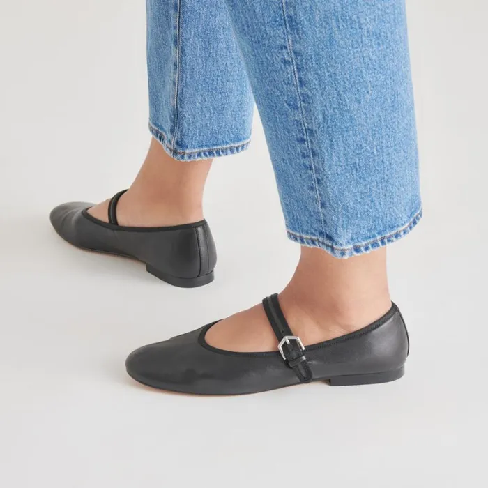 Flats and Loafers Women Dolce Vita Roslyn Ballet Flats Black Leather