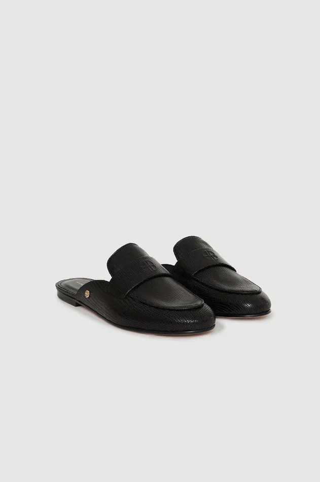 Flats Sandals Women ANINE BING Corrine Mules 8211 Mini Embossed Black