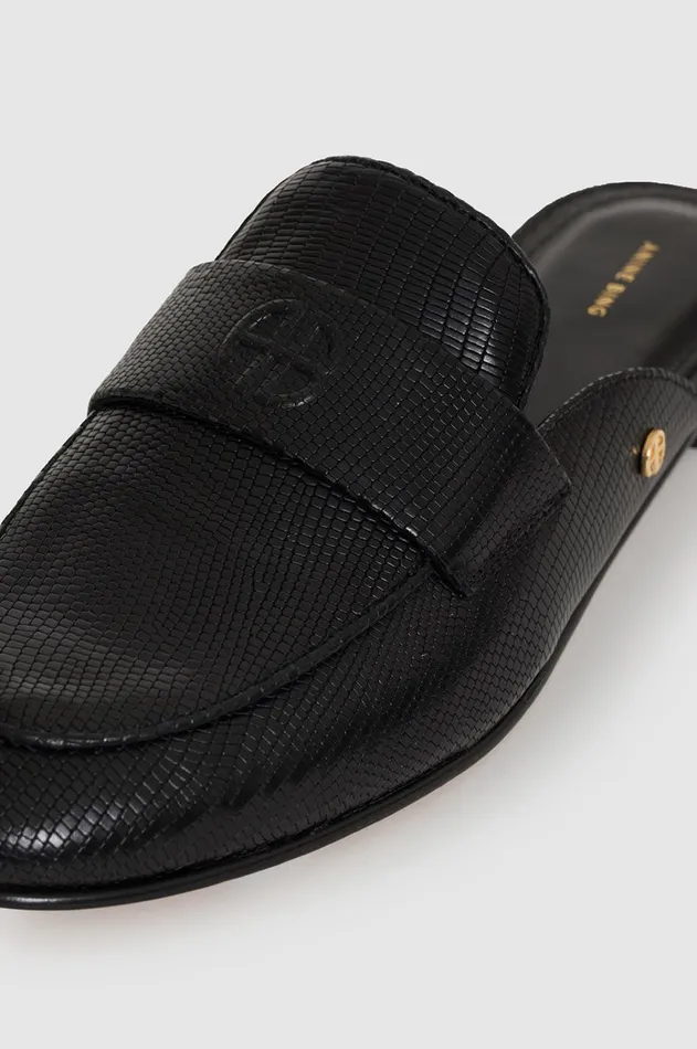 Flats Sandals Women ANINE BING Corrine Mules 8211 Mini Embossed Black
