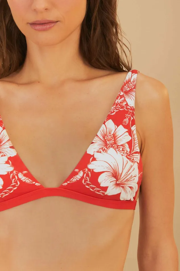Floral Chains Triangle Bikini Top Women FARM Rio Bikinis Floral Chains Triangle Bikini Top Women FARM Rio Bikinis