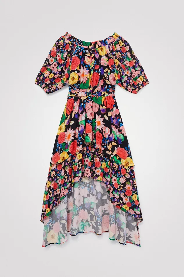 Floral Layered Dress Women Desigual Dresses