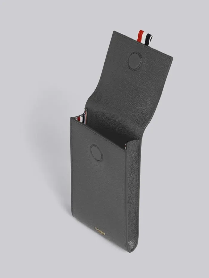 Fourbar Stripe Phone Bag Dark Grey WomenMen Thom Browne Crossbody Bags Fourbar Stripe Phone Bag Dark Grey WomenMen Thom Browne Crossbody Bags