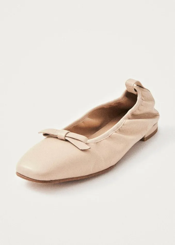 Freya Cream Leather Ballet Flats Women ALOHAS Ballet Flats