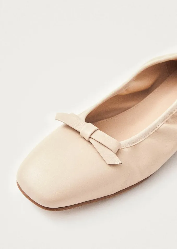 Freya Cream Leather Ballet Flats Women ALOHAS Ballet Flats