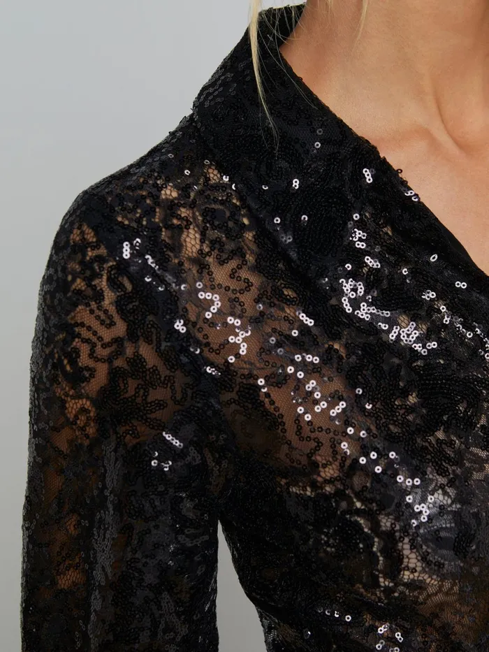 Frida Lace Dress Black Women L039Agence Dresses and Jumpsuits Frida Lace Dress Black Women L039Agence Dresses and Jumpsuits