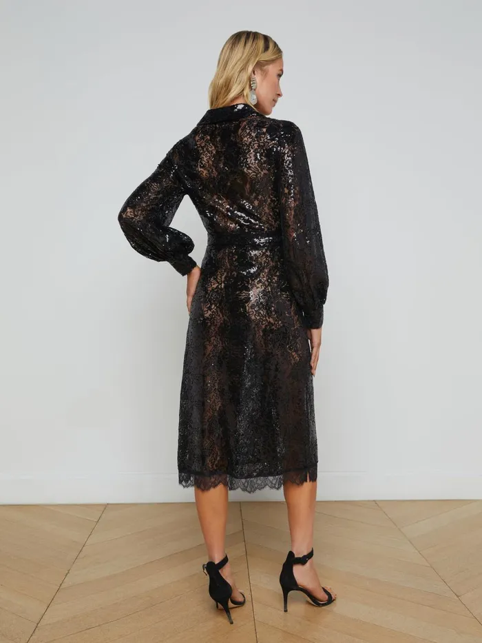 Frida Lace Dress Black Women L039Agence Dresses and Jumpsuits Frida Lace Dress Black Women L039Agence Dresses and Jumpsuits