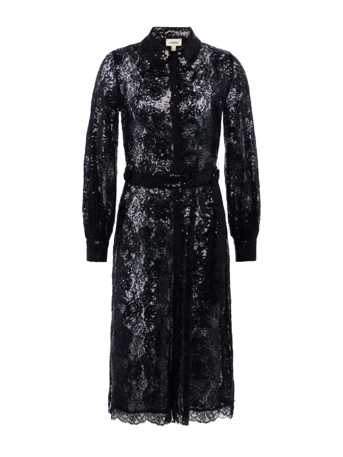 Frida Lace Dress Black Women L039Agence Dresses and Jumpsuits Frida Lace Dress Black Women L039Agence Dresses and Jumpsuits