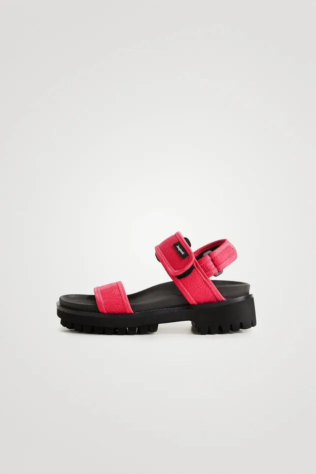 Fuchsia Neoprene Trekking Sandals Women Desigual Sandals