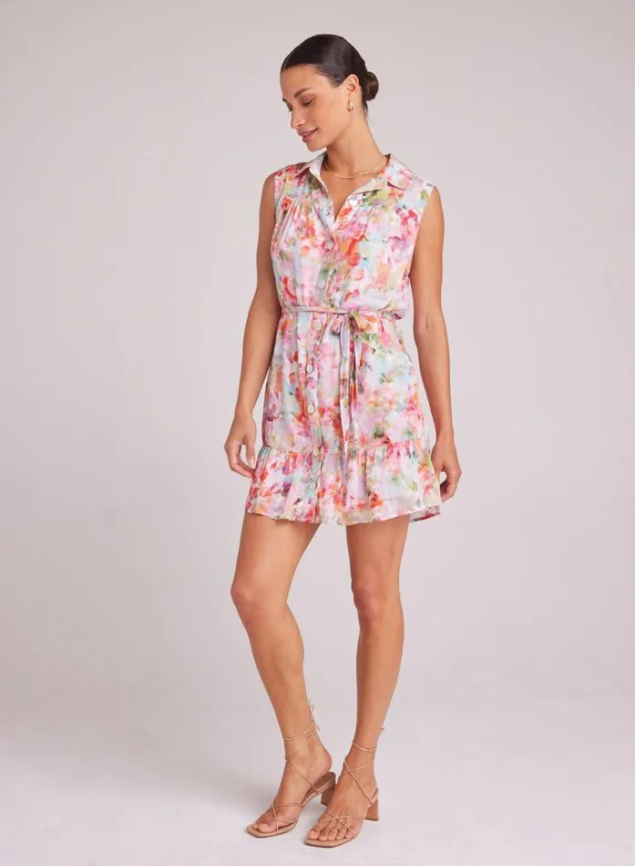 Gathered Ruffle Shirt Dress 8211 Ipanema Floral Print Women Bella Dahl Mini Dresses