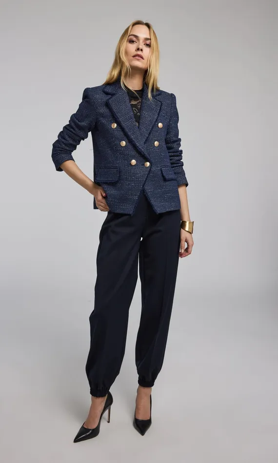 Generation Love Clothing Blazers and Jackets Women Eliza Tweed Blazer Navygold