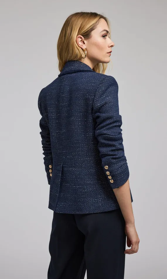 Generation Love Clothing Blazers and Jackets Women Eliza Tweed Blazer Navygold