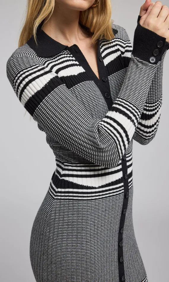 Generation Love Clothing Dresses Women Brixton Rib Dress Whiteblack