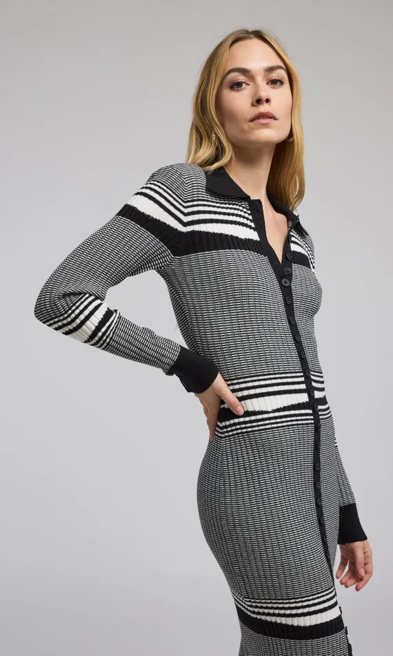 Generation Love Clothing Dresses Women Brixton Rib Dress Whiteblack