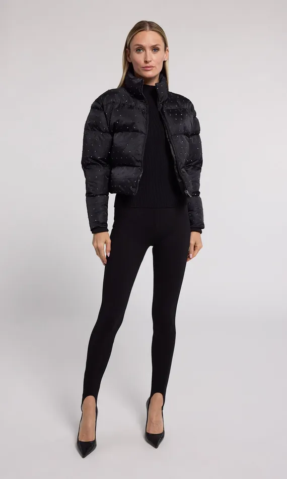 Generation Love Clothing Outerwear Women Rhoda Crystal Puffer Blackblack
